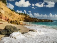 This is the same section of Cupecoy Beach as the last shot but right down at beach level. It was a beautiful spot, you just have to watch the waves. All along Cupecoy Beach you can rent chairs or umbrellas from Dany. He also has a BBQ set up and makes great chicken and ribs as well as sells beers and his own rum punch. You can&#39;t beat a beach day like that!